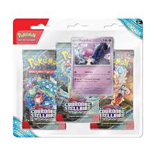 ⚡ Blister 3 Boosters Pokémon – Couronne Stellaire (Forgelina Promo) 🌟