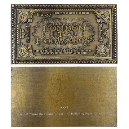 🧙‍♂️🚂 Ticket Poudlard Express – Réplique Métal Antique – Harry Potter (Édition Limitée) 🚂🧙‍♂️
