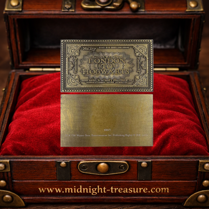 🧙‍♂️🚂 Ticket Poudlard Express – Réplique Métal Antique – Harry Potter (Édition Limitée) 🚂🧙‍♂️