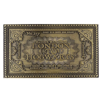 🧙‍♂️🚂 Ticket Poudlard Express – Réplique Métal Antique – Harry Potter (Édition Limitée) 🚂🧙‍♂️