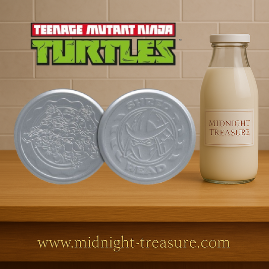 Set Teenage Mutant Ninja Turtles – 4 dessous de verres en métal (89 mm). Accessoire collector sous licence officielle avec les Tortues Ninja et Shredder.