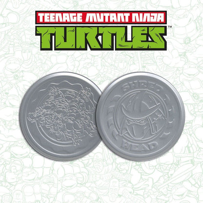 Set Teenage Mutant Ninja Turtles – 4 dessous de verres en métal (89 mm). Accessoire collector sous licence officielle avec les Tortues Ninja et Shredder.