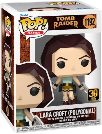 🗺️🔫 Funko Pop! Games N°1192 – Lara Croft (1996) (Polygonale) – Tomb Raider – 30ᵉ Anniversaire 🔫🗺️