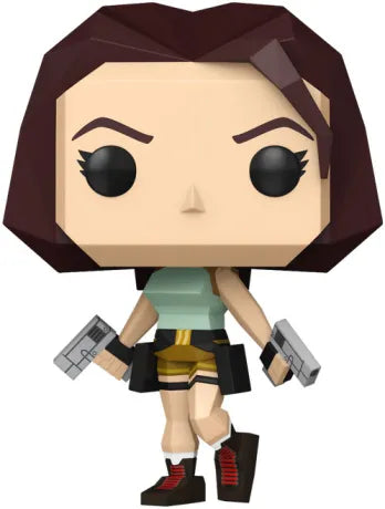 🗺️🔫 Funko Pop! Games N°1192 – Lara Croft (1996) (Polygonale) – Tomb Raider – 30ᵉ Anniversaire 🔫🗺️