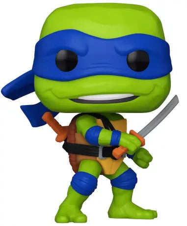 Funko Pop! Tortues Ninja – Leonardo (N°1402). Tortue au bandeau bleu en posture de combat, sabre en main. Une figurine exclusive et dynamique pour les fans des Teenage Mutant Ninja Turtles.