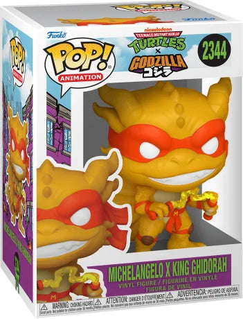 🐢👑 Funko Pop! Animation N°2344 – Michelangelo x King Ghidorah – TMNT x Godzilla 👑🐢