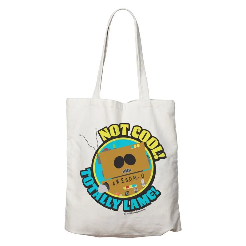 🤖🛍️ Tote Bag AWESOM-O – South Park – Not Cool! Totally Lame! 😂🎬