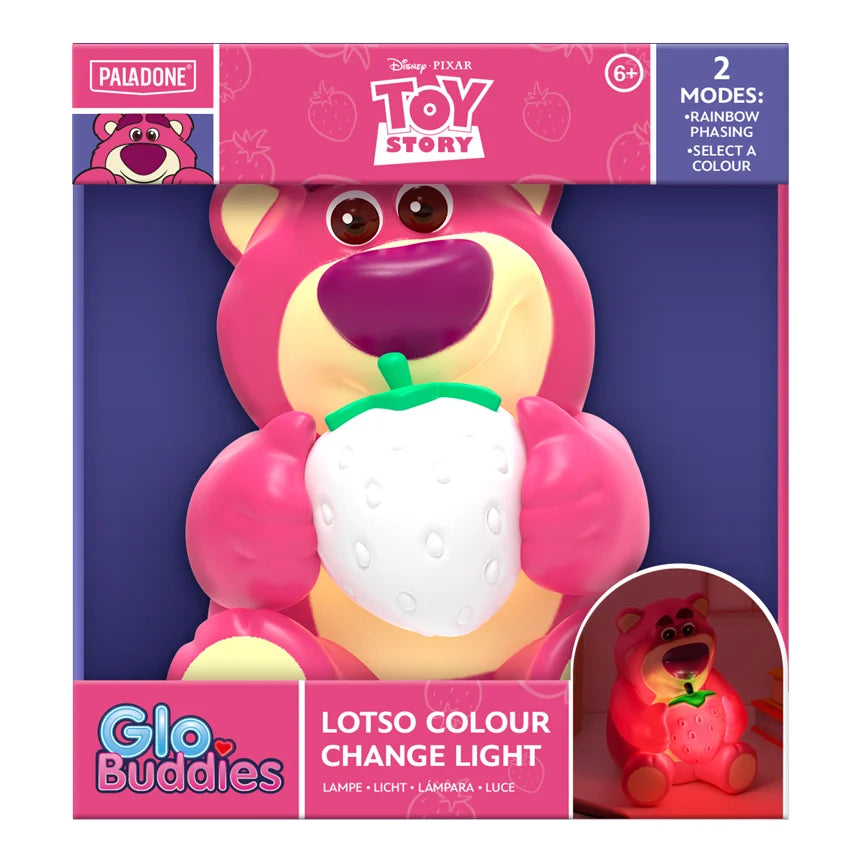 🧸🍓 Toy Story – Lotso – Lampe à changement de couleur – 16 cm 🍓🧸