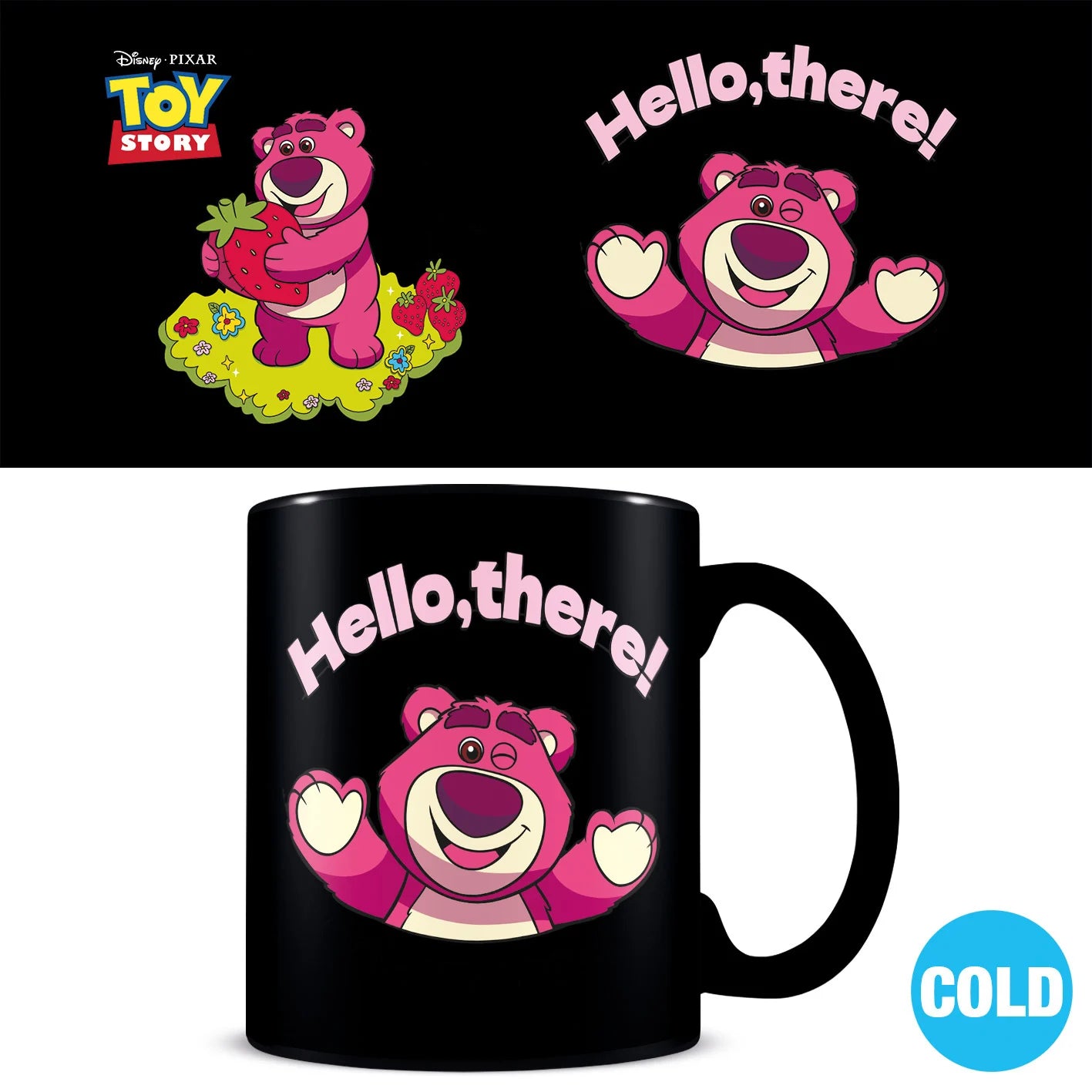 🧸🍓 TOY STORY – Lotso – Mug thermoréactif 315 ml 🍓🧸