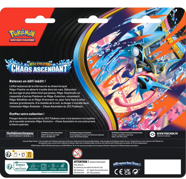 ⚡🐉 Tripack Pokémon – Méga-Évolution : Chaos Ascendant – Reptincel 🐉⚡