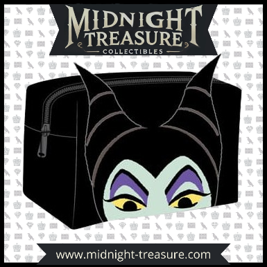 Trousse de toilette Maléfique Disney Villains en cuir PU, dimensions 23 x 15 x 9 cm. Accessoire élégant et pratique sous licence officielle Disney.