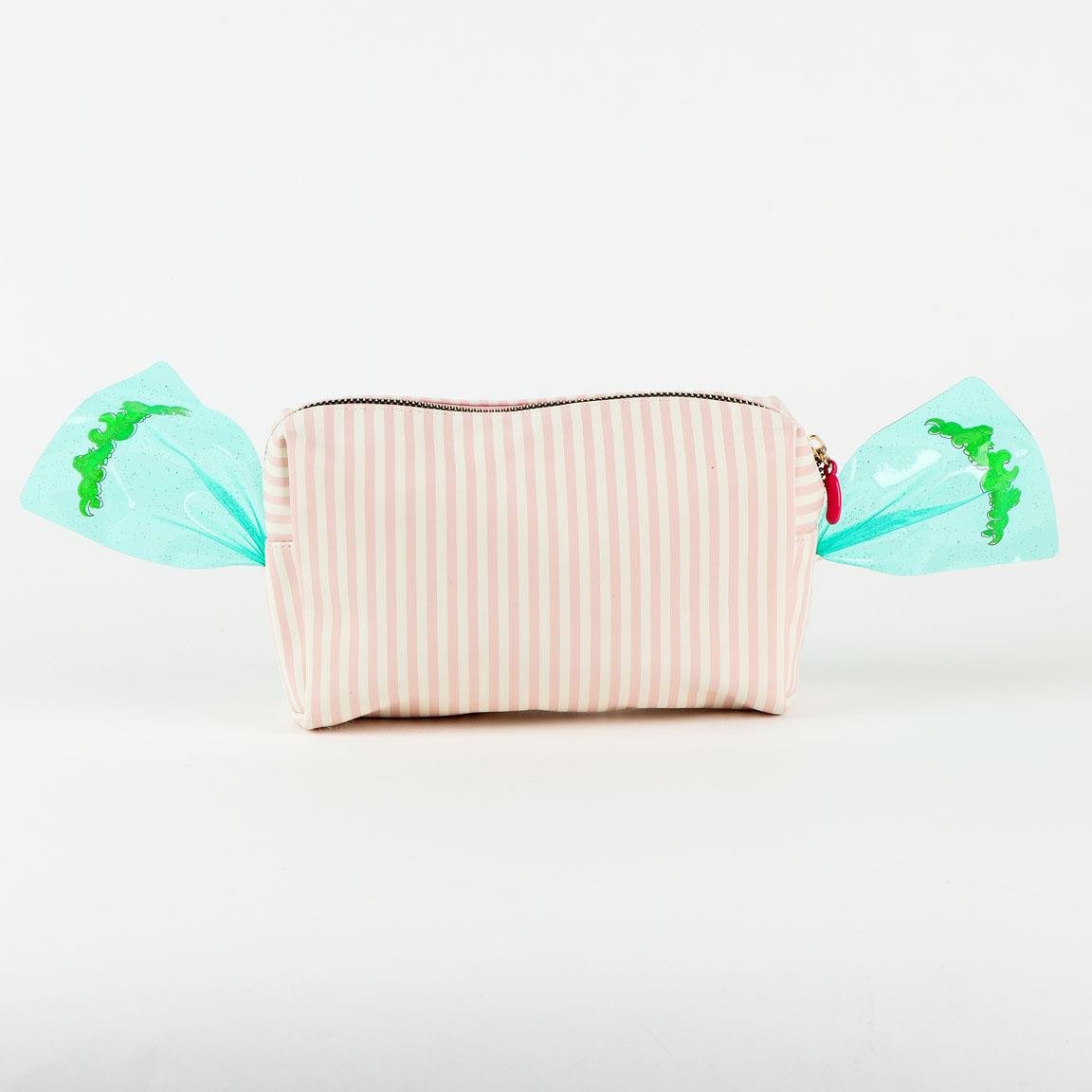 Trousse de voyage Harry Potter – Honeydukes – Bertie Bott’s – 20 x 11,3 x 7 cm. Trousse pastel façon bonbon avec dragées surprises et finitions translucides.