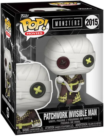 🧵👻 Funko Pop! Movies N°2015 – Patchwork Invisible Man (L'Homme Invisible Patchwork) – Universal Monsters 👻🧵
