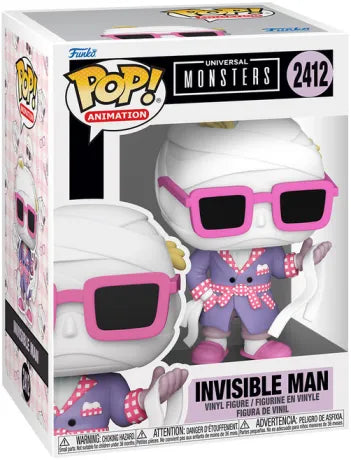 🩹🕶️ Funko Pop! Animation N°2412 – Invisible Man (L'Homme Invisible) – Universal Monsters 🕶️🩹
