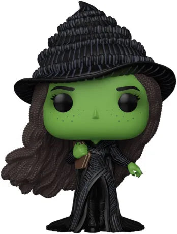 Funko Pop! Wicked – Elphaba (N°1925). Figurine détaillée de la Sorcière de l’Ouest avec peau verte, manteau noir et chapeau pointu.