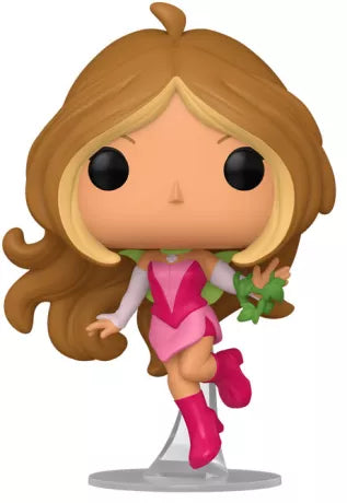 Funko Pop! Winx Club – Flora (N°1908). Figurine de Flora en lévitation avec tenue rose et élément végétal.