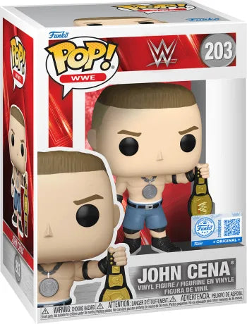 🏆💪 Funko Pop! WWE N°203 – John Cena (John Cena avec ceinture Spinner Championship) – WWE 💪🏆