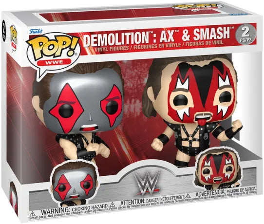 💥⛓️ Funko Pop! WWE – Demolition: Ax & Smash – 2-Pack – Metallic ⛓️💥