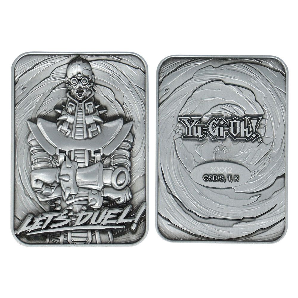 Carte Yu-Gi-Oh! – Jinzo – Réplique Métal 1:1 – Édition Limitée. Réplique premium en métal du célèbre monstre cybernétique Jinzo, format 7,5 x 5 cm. Une pièce de collection incontournable pour les fans de Yu-Gi-Oh!.